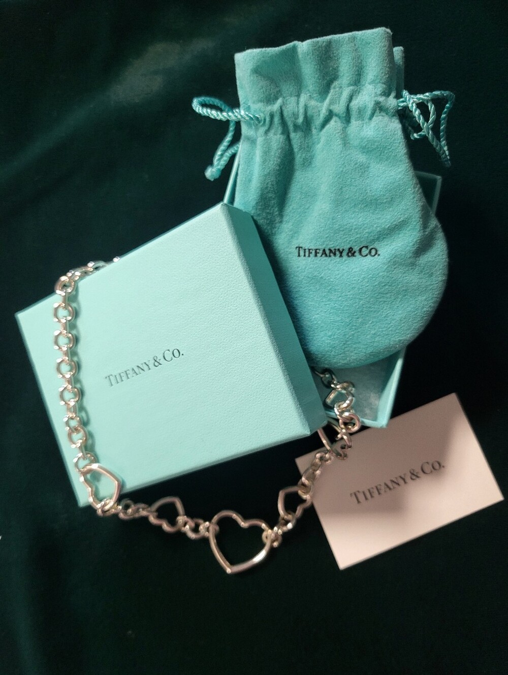 Tiffany & Co Sterling Silver Heart Link Necklace - Picture 5 of 6